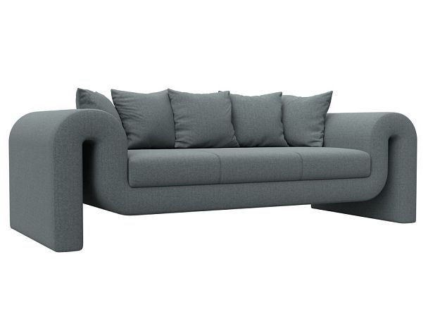 Диван прямой Волна Рогожка серый - Вид 1