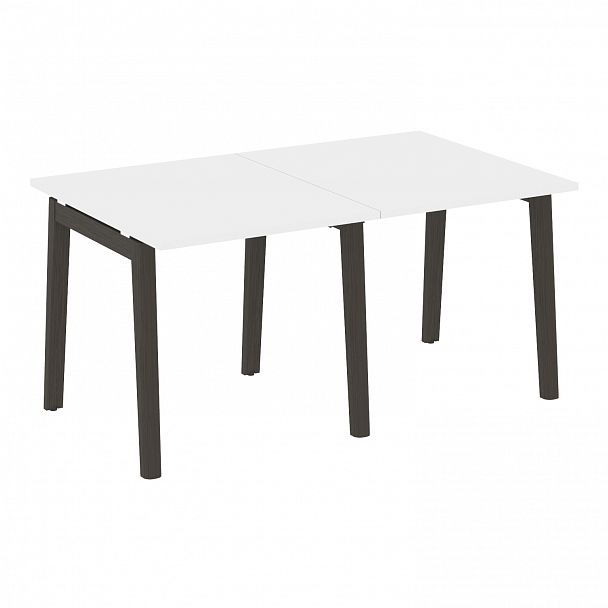 Стол переговорный (2 столешницы) "Onix wood" OW.PRG-2.0 белый/дуб темный - Вид 1