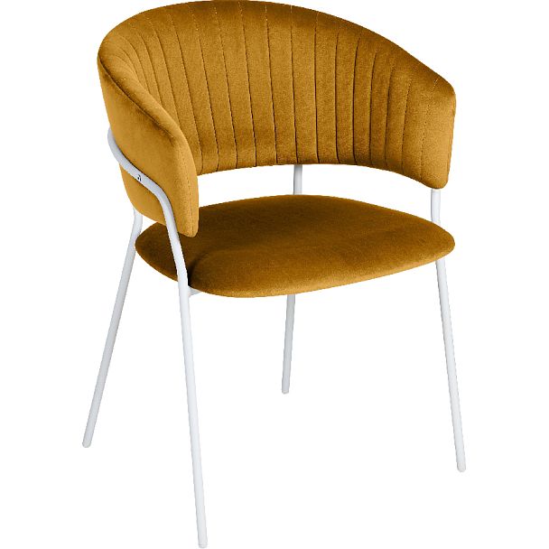 Комплект кухонных стульев Даксон горчичный велюр/белый, 2 шт. - Вид 3