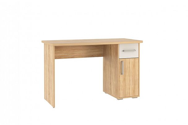 Лайт-1 Стол компьютерный 1200 SKL1.1N01.1623 дуб сонома/белый - Вид 1