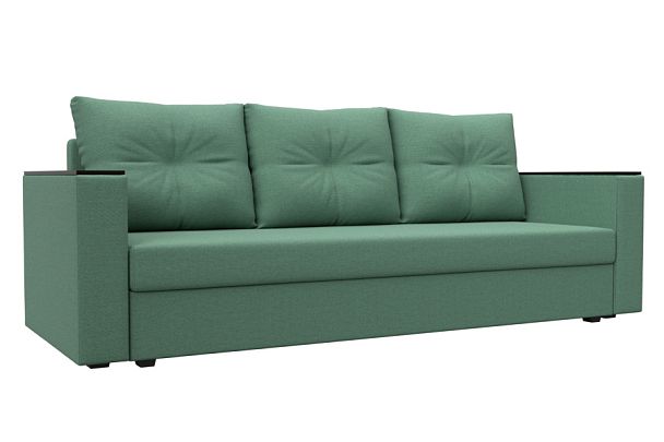 Диван прямой Атланта Лайт без стола Рогожка зеленый - Вид 1