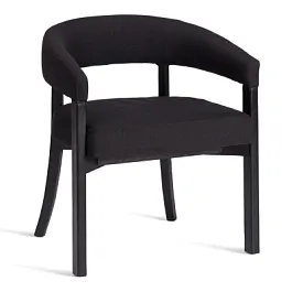 Стул Суртур/Surtur, дерево вяз/ткань лен, черный/черный лен - Фото предпросмотра