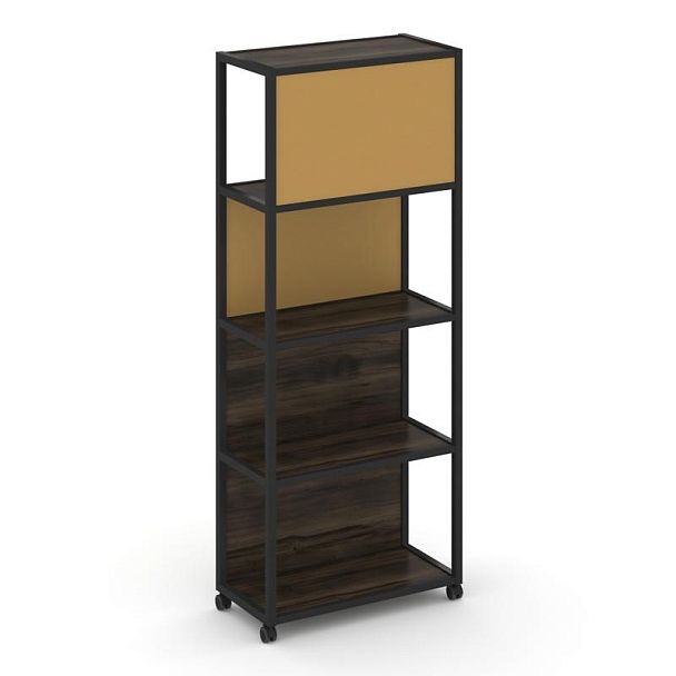 Shelf Mobile Стеллаж 5 уровней 1 секция VR.LT-STK-504.08 Дуб Мали/Металл Черный/W-31 800*400*2000 - Вид 3