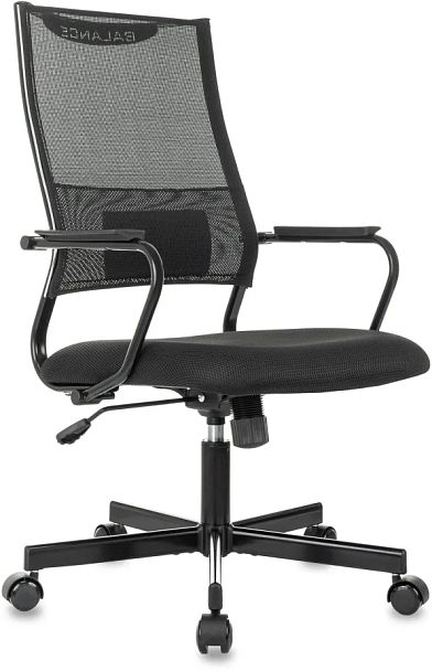 Кресло руководителя Бюрократ CH Balance черный Elastic-102 TW-11 сетка/ткань крестов. металл черный - Вид 1