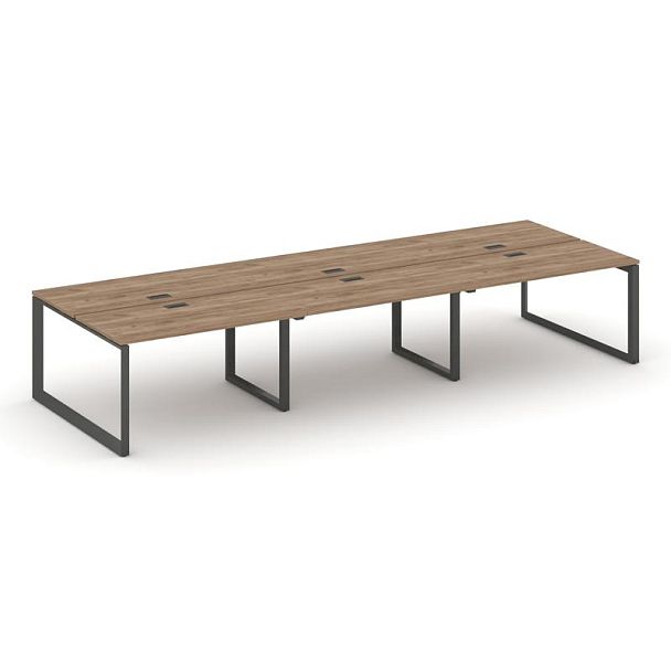 Style Project Next Рабочая станция двухсторонняя SN-59O.DRS-084 Дуб Табак/Металл Антрацит/Черный Заглушка 4740*1632*750 - Вид 1