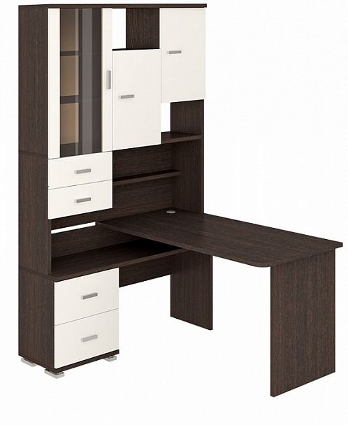 Стол компьютерный Домино СР-620/140 Белый/Венге левый - Вид 2