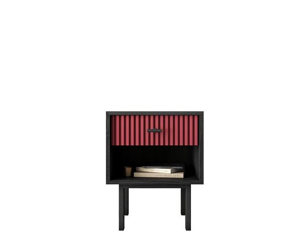 Тумбочка с верхним ящиком Emerson арт EM11/red/L - Вид 1