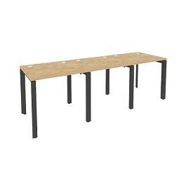 Onix Рабочая станция на П-образном м/к O.MP-RS-3.0.7 Тиквуд светлый/Антрацит металл 2340*720*750 - Фото предпросмотра