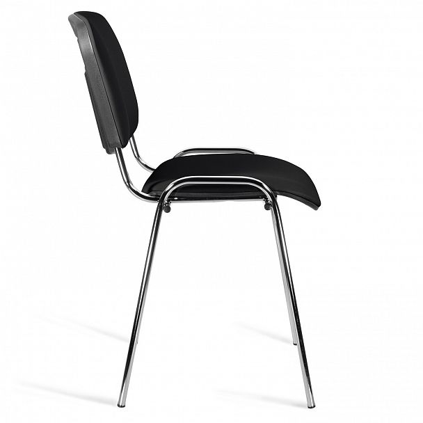 Стул STAFF "Iso Lite CF-008", хром, кожзам черный (Z-11), 532567, стопируемый - Вид 3