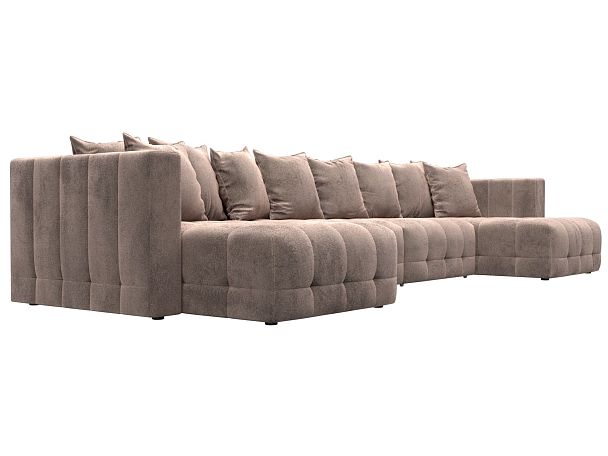 Диван П-образный Лига-052 НПБ Лонг Велюр бежевый - Вид 3