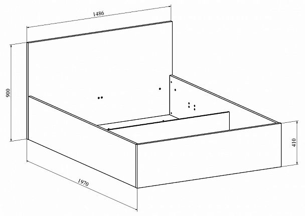 Кровать полутораспальная Виктория ВИ-37 - Вид 4
