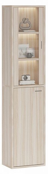 Шкаф-витрина Домино СУ(ш1в2)+1ФГ+1ФС Карамель - Вид 2