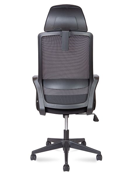 Кресло офисное / Pino black / черный пластик / черная ткань / черная сетка - Вид 5