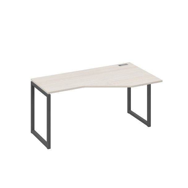 Стол эргономичный правый "Техно" на металлокаркасе QUATTRO A4 А4 Б4 056 БП дуб / металлокаркас антрацит - Вид 1