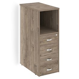 Onix Тумба с подсветкой 4 ящика завершающая, левая O.R-TV-4.S (L) Тиквуд темный 436*767*1185 - Фото предпросмотра