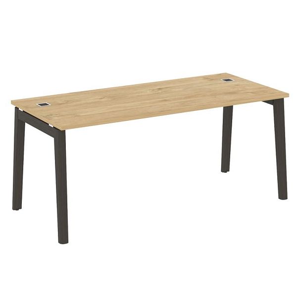 Оникс Вуд Стол руководителя OW.SRR-5.8 Тиквуд Светлый/Дуб Темный/Металл Антрацит 1780*800*750 - Вид 1
