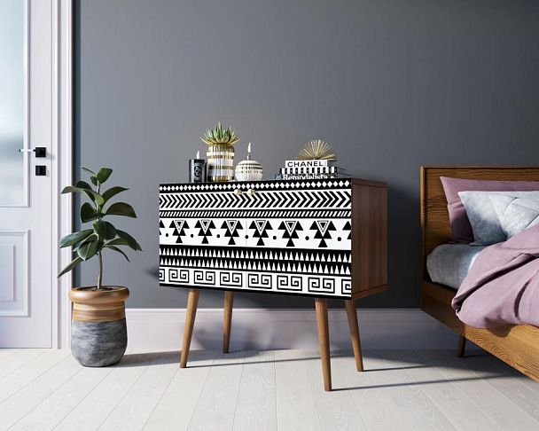 Комод на высоких ножках Berber малый принт 19 арт BB13/Print_19 - Вид 3