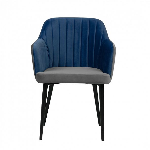 Тюльпан лайт, велюр серый, ножки металл - Вид 3