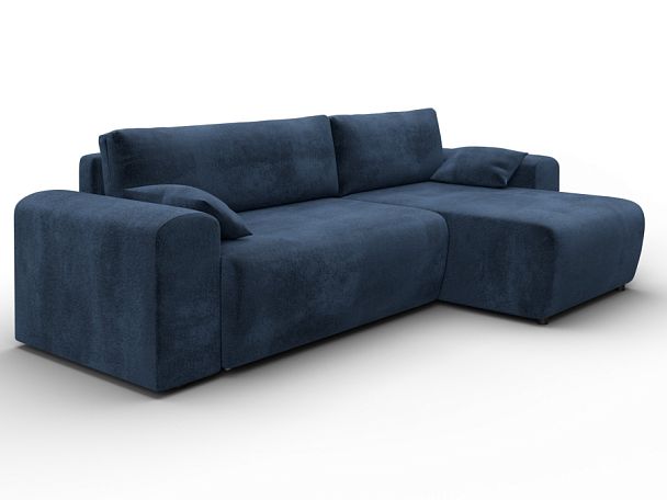 Диван угловой Лига-099 угол универсальный Велюр синий - Вид 3