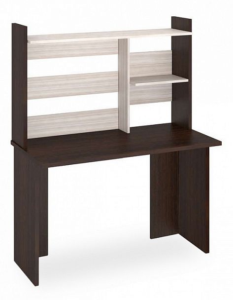 Стол компьютерный Домино Лайт СКЛ-Прям120+НКЛ120 Венге/Карамель - Вид 1