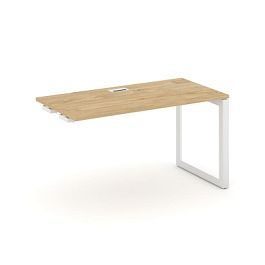 Style Project Next Стол-приставка к опор. элем. SN-59O.OPRS-002 Тиквуд Светлый/Металл Белый/Белый Заглушка 1180*600*750 - Фото предпросмотра