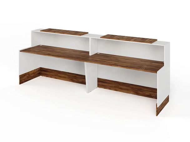 RTD088-320-SH ТАНДЕМ / TANDEM Стойка ресепшн 3-320 3200х700х1200 Таксония шоколадная - Вид 2