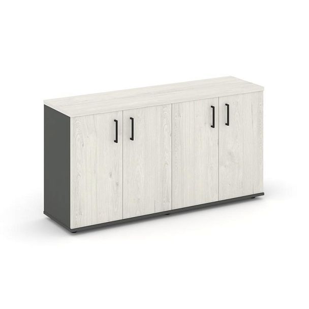 Стайл Проджект Тумба опорная/приставная SN.TOP-132 Антрацит/Дуб Наварра/Черный Ручки 1432*400*750 - Вид 1