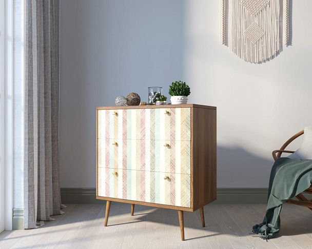 Комод Berber три ящика 45 принт арт BB40/Print_45 - Вид 3