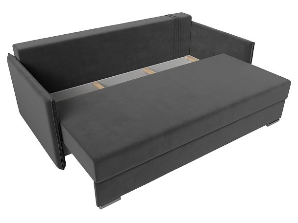 Диван угловой Сайгон (полностью велюр серый) - Вид 8