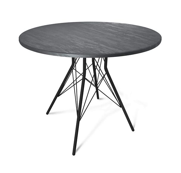 Стол Sheffilton SHT-TU2-1/ТТ 90 МДФ черный муар/каменный уголь - Вид 2