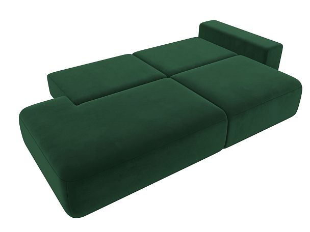 Диван прямой Лига-036 Модерн подлокотник справа Велюр зеленый - Вид 9