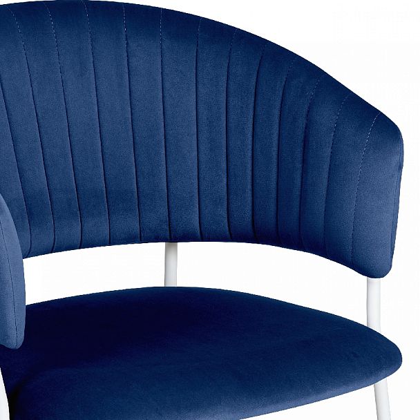 Комплект кухонных стульев Даксон синий велюр/белый, 3 шт. - Вид 8