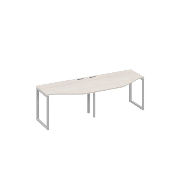 Рабочая станция (2х120) каркас QUATTRO столы Техно A4 А4 Б4 051-2 БП дуб / металлокаркас серый - Вид 1