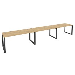 Onix Рабочая станция на О-образном м/к O.MO-RS-3.4.7 Тиквуд светлый/Антрацит металл 4740*720*750 - Фото предпросмотра