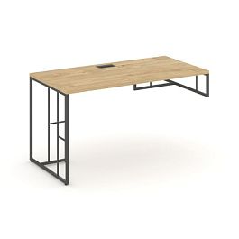 Rift Стол письменный для опорной тумбы правый RF.SPOT-014 (R) Тиквуд Светлый/Металл Антрацит 1580*700*750 - Фото предпросмотра