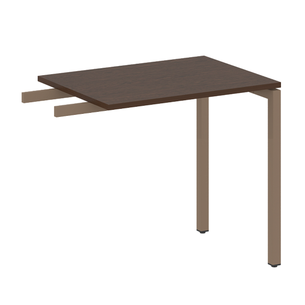 Metal System Quattro Приставной элемент на П-образном м/к 40БП.ПР-2 Венге/Мокко металл 800*600*750 - Вид 1
