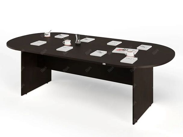 UNITY PКС-12/24 ВЕНГЕ Конференц стол овальный Универсальный 2400х1200х750 - Вид 2