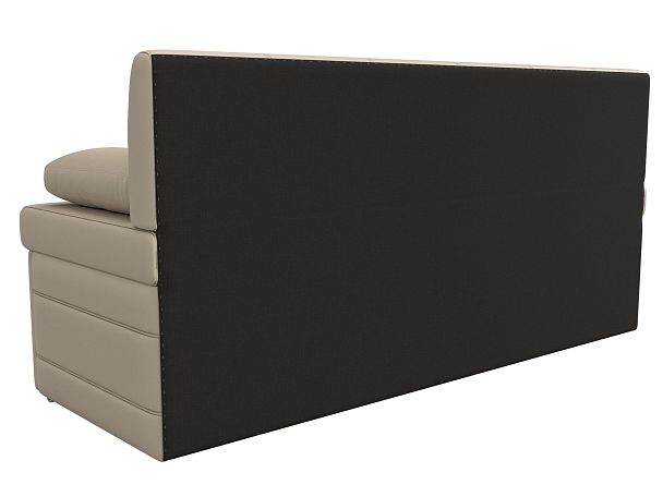 Кухонный прямой диван Лео (полностью экокожа бежевая) - Вид 6