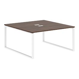 Стол 2-х местный EQWST 1516 Дуб Денвер тёмный/Белый 1560х1606х750 EDIS - Фото предпросмотра