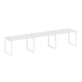 Metal System Quattro Р. ст. на 3 раб. места на О-образном м/к 50БО.СМ-3.2 Белый/Белый металл 3600*720*750 - Фото предпросмотра