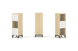 Style Project Набор стеллажа 2-х сторон., 3 яр. SN.NSD-311 Акация Лорка/Белый/Металл Антрацит 387*40 - Фото предпросмотра