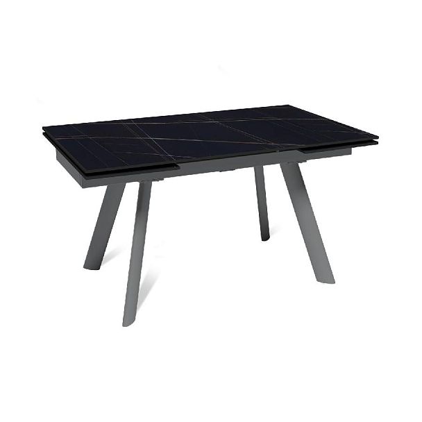 Стол раскладной Stone (140+40+40), керамика матовая Black Gold - Вид 1