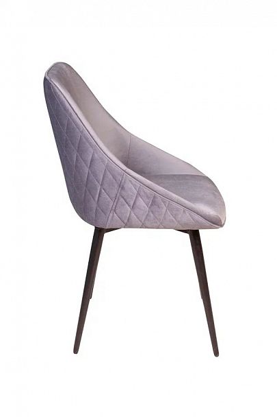 Стул Neo ромб, поворотный на 90 градусов, функция возврата, антишум, бархат светло-серый 26/опора конус - Вид 3