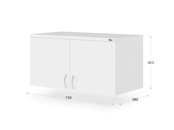 UNITY РАЗ-02 БЕЛЫЙ Антресоль закрытая низкая 730х380х412 - Вид 2