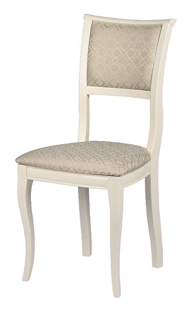 Обеденная группа стол Элат D90(130)х90х76 Слоновая кость и 4 стула Камир Слоновая кость/Бирюзовый жаккард - Вид 7