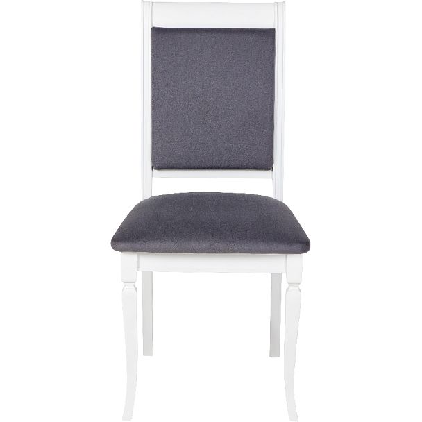 Стул деревянный с мягким сиденьем Бармс Белая эмаль/Серый велюр - Вид 2