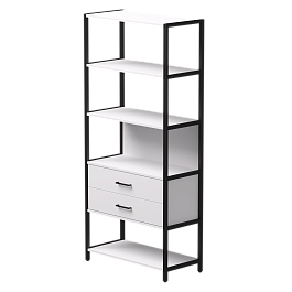 Набор стеллажных систем №5 Everprof EVO 830x385x1840 Белый/Черный - Фото предпросмотра