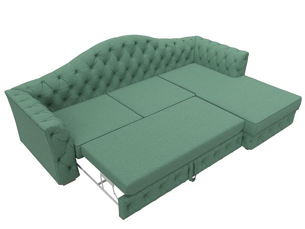 Диван угловой Артис правый угол Рогожка зеленый - Вид 7