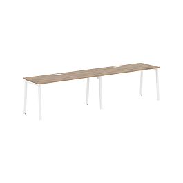Стол 2-х местный ELWST 3167 Дуб Денвер светлый/Белый 3126х670х750 EDIS - Фото предпросмотра