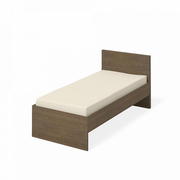 Кровать (необходимо ортопедическое основание) "Агата" ПК-АГТ-КВ96х207/БМ/БО-В1-299 дуб шамони - Вид 1